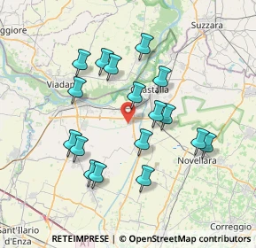 Mappa Via San Giovanni, 42044 Gualtieri RE, Italia (6.88647)