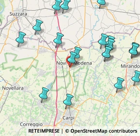 Mappa Via Genova, 41016 Novi di Modena MO, Italia (9.9495)