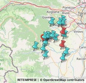 Mappa Via Giustetto, 10064 Pinerolo TO, Italia (11.05278)