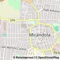 Kaart Mirandola