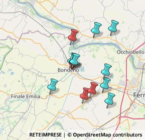 Mappa Via A. Poronin, 44012 Bondeno FE, Italia (6.17417)