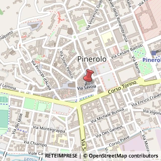 Mappa Via Savoia, 18, 10064 Pinerolo, Torino (Piemonte)