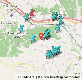 Mappa Strada Tigliole, 14016 Tigliole AT, Italia (1.6735)