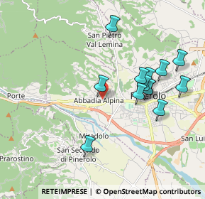 Mappa Abbadia Alpina, 10064 Pinerolo TO, Italia (1.86308)
