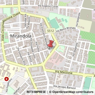 Mappa 41037 Mirandola MO, Italia, 41037 Mirandola, Modena (Emilia Romagna)