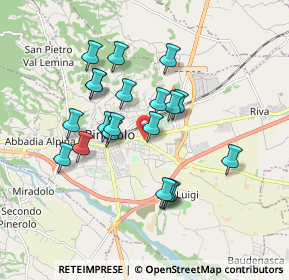 Mappa Via Carmagnola, 10064 Pinerolo TO, Italia (1.565)