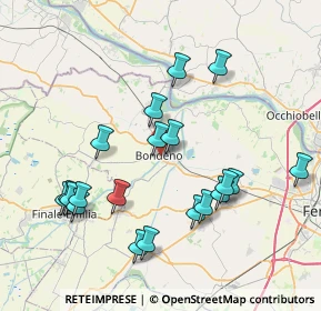 Mappa Via Lodovico Ariosto, 44012 Bondeno FE, Italia (8.0835)