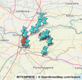 Mappa Strada Argine Canale Naviglio Tronco Ovest, 44034 Copparo FE, Italia (9.8245)