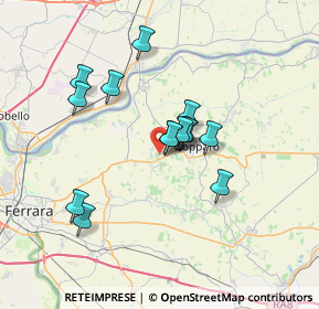 Mappa Strada Argine Canale Naviglio Tronco Ovest, 44034 Copparo FE, Italia (5.695)