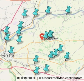 Mappa Strada Argine Canale Naviglio Tronco Ovest, 44034 Copparo FE, Italia (9.387)