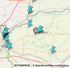 Mappa Strada Argine Canale Naviglio Tronco Ovest, 44034 Copparo FE, Italia (11.0065)