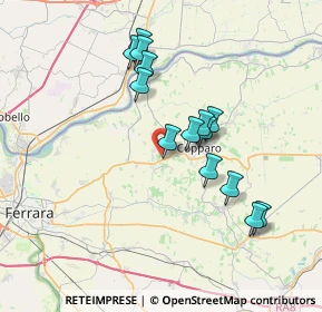 Mappa Strada Argine Canale Naviglio Tronco Ovest, 44034 Copparo FE, Italia (6.52214)