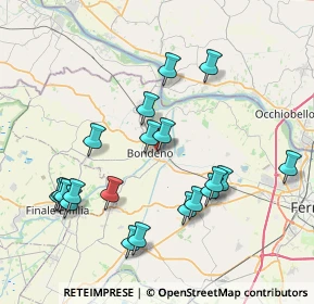 Mappa Via Arturo Toscanini, 44012 Bondeno FE, Italia (8.17)