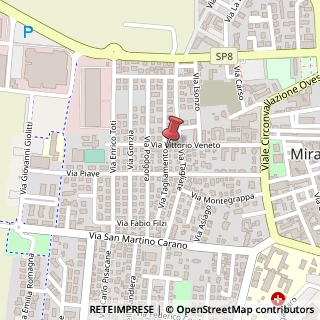 Mappa Via Vittorio Veneto, 39, 41037 Mirandola, Modena (Emilia Romagna)