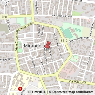 Mappa Via Luosi, 38, 41037 Mirandola, Modena (Emilia Romagna)