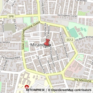 Mappa Via Castelfidardo, 5, 41037 Mirandola, Modena (Emilia Romagna)