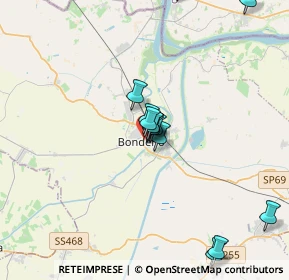 Mappa Via Vittorio Veneto, 44012 Bondeno FE, Italia (3.38385)