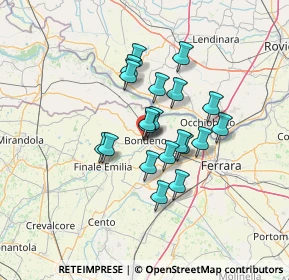 Mappa Via Giacomo Leopardi, 44012 Bondeno FE, Italia (10.0075)