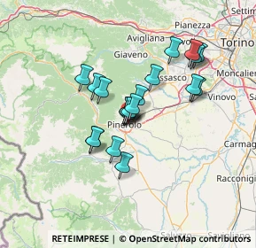 Mappa Via Rodi, 10064 Pinerolo TO, Italia (10.504)