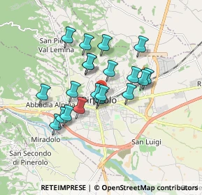 Mappa Vicolo Carceri, 10064 Pinerolo TO, Italia (1.4145)