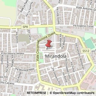 Mappa Via Tabacchi, 31, 41037 Mirandola, Modena (Emilia Romagna)