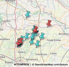 Mappa 41037 Mirandola MO, Italia (11.714)