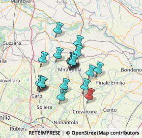 Mappa 41037 Mirandola MO, Italia (9.9895)