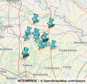 Mappa 41037 Mirandola MO, Italia (10.125)