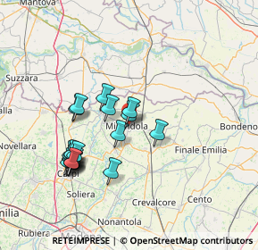 Mappa 41037 Mirandola MO, Italia (14.0035)