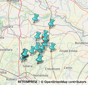 Mappa 41037 Mirandola MO, Italia (12.03611)