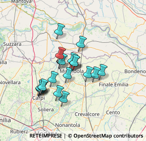 Mappa 41037 Mirandola MO, Italia (10.792)