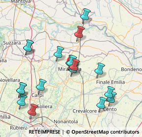 Mappa 41037 Mirandola MO, Italia (16.7)