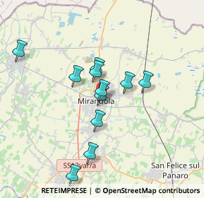 Mappa 41037 Mirandola MO, Italia (3.5175)