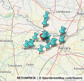 Mappa Via Gen. C. A. dalla Chiesa, 44012 Bondeno FE, Italia (8.977)