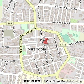 Mappa Via Volturno, 26, 41037 Mirandola, Modena (Emilia Romagna)