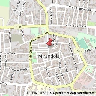 Mappa Piazza costituente 31, 41037 Mirandola, Modena (Emilia Romagna)