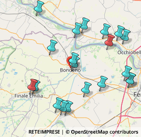 Mappa FAVARO PAOLA, 44012 Bondeno FE, Italia (9.287)