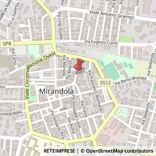 Mappa Piazza Giuseppe Garibaldi,  17, 41037 Mirandola, Modena (Emilia Romagna)