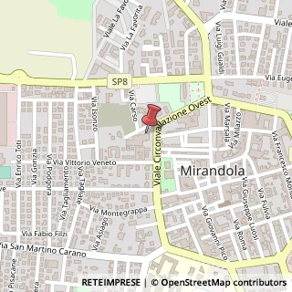 Mappa Via Circonvallazione, 119, 41037 Mirandola, Modena (Emilia Romagna)