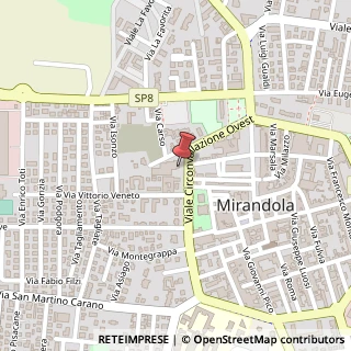 Mappa Via Circonvallazione, 111, 41037 Mirandola, Modena (Emilia Romagna)