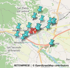 Mappa Via Chiampo, 10064 Pinerolo TO, Italia (1.4915)