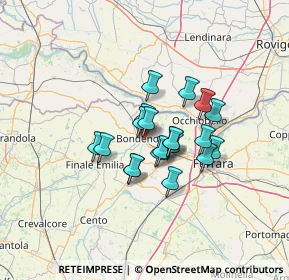 Mappa Via Provinciale delle Rose, 44012 Bondeno FE, Italia (9.0975)