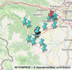 Mappa Corso Piave, 10064 Pinerolo TO, Italia (9.6285)