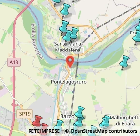 Mappa Via dell'Isola Bianca, 44123 Ferrara FE, Italia (3.2985)