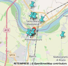 Mappa Via dell'Isola Bianca, 44123 Ferrara FE, Italia (1.34636)