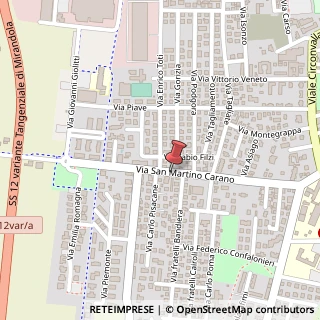 Mappa Via San Martino Carano,  53, 41037 Mirandola, Modena (Emilia Romagna)