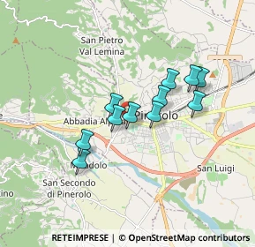 Mappa Via Enrico Fermi, 10064 Pinerolo TO, Italia (1.34636)