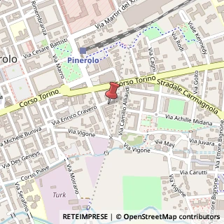 Mappa Via Enrico Cravero, 62, 10064 Pinerolo, Torino (Piemonte)