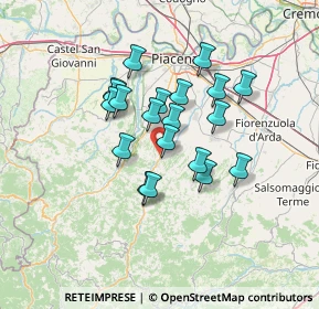 Mappa Via dei Tigli, 29020 Vigolzone PC, Italia (10.7405)