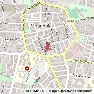 Mappa Via Pico Giovanni la Fenice, 47, 41037 Mirandola, Modena (Emilia Romagna)
